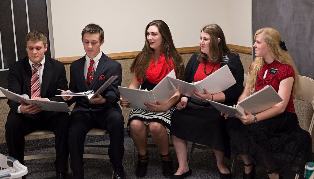 Alliance Stake Choir warms up