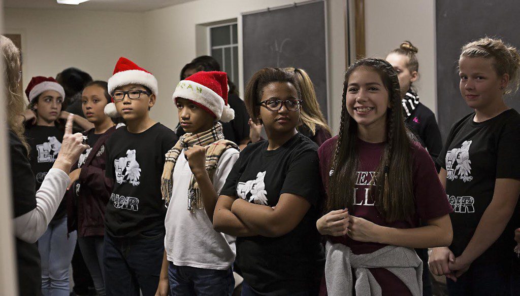 International Leadership of Texas choir members wait to perform