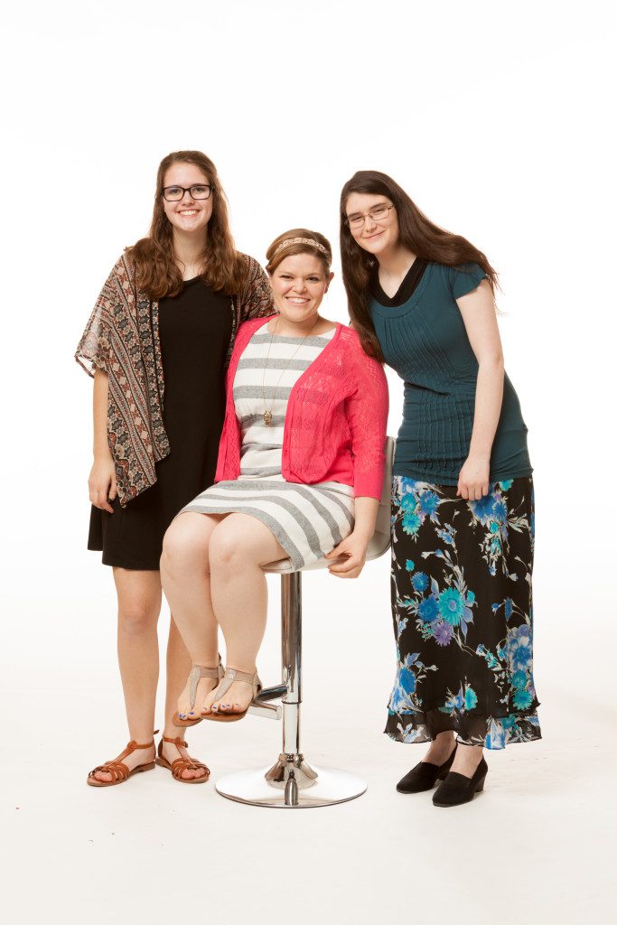 Keller High School art teacher Kerri Carter with students Amara Klemann, left, and Melanie Sturgeon